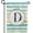 Monogram D, variant on America Forever Spring Monogram Garden Flag Letter L 12.5 x 18 inches Double Sided Vertical Outdoor, Yard, Lawn, Spring Decorative Beautiful Floral Wreath, Stripe Seasonal Flags Summer