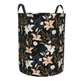 thumbnail image 2 of Balery Lilies Flowers Round Laundry Basket with Handles Waterproof Freestanding Laundry Hamper for Clothes Toys in the Dorm and Family-, 2 of 8