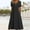 Black, variant on Women Fashion Solid Short Sleeve Casual Loose Long Dress With Pockets Midi Dress Petite Casual Dresses for Summer Casual Dress with Pockets Plain Summer Dresses Missal Dresses Summer Floral Dress for