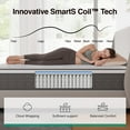 thumbnail image 4 of Novilla 12 Inch XL Twin Mattress,Twin XL Hybrid Mattress with Gel Memory Foam,Pocketed Coils & Nylon Cooling Fabric for Targeted Support Zones & Spinal Alignment Mattresses in a Box for Kids, 4 of 8