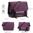 thumbnail image 5 of OIWAS 15.6 inch Laptop Messenger Satchel for Men Women, Large Casual Briefcase with Adjustable Strap, Purple, 5 of 8