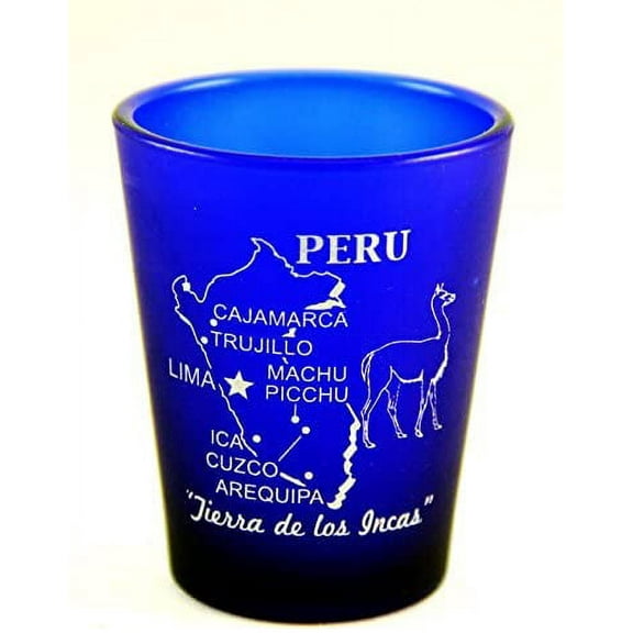 Peru Cobalt Blue Frosted Shot Glass