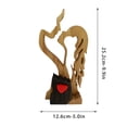 thumbnail image 3 of Estatua de Madera para Pareja Eterna Fiudx Adorno para Amantes de la Madera, 3 of 7