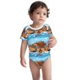 thumbnail image 2 of Yiaed Animals on Noah's Ark Print Infant Climbing Short Sleeve Onesie One-Piece Baby Bodysuit Clothes 0-12 Months -2 Years, 2 of 6
