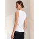 thumbnail image 3 of Blusa sin mangas con cuello En V Allegra K para trabajo de oficina de gasa para mujer blanco S, 3 of 7