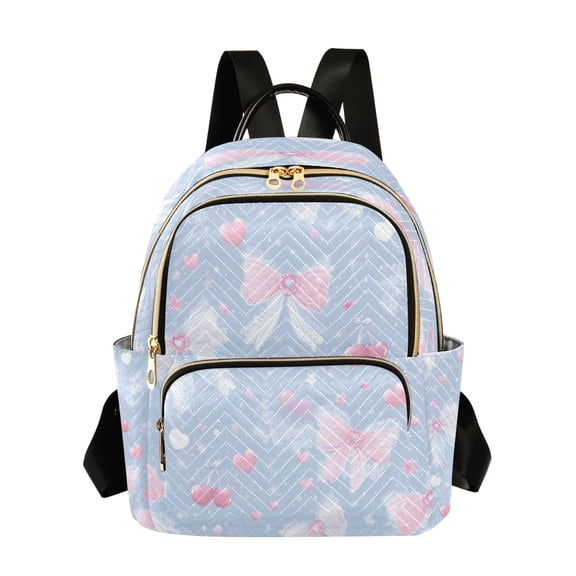 DIXRUYEE Backpack Casual Pale Blue Bow Bags