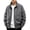 Gray plus size men jacket a1, variant on Plus Size Men's Zip Up Collared Long Sleeve Jacket Fall Winter Casual Basic Outwear Solid Trendy Work Business Coats, Gray XL