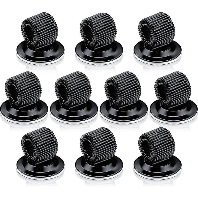 Paquete de 10 clips para porta bolígrafos, bolígrafo de acero Clips adhesivos para bolígrafos con lazo ajustable para refrigerador Q[K