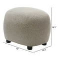 thumbnail image 2 of Round Boucle Upholstered Ottoman Chair, Footstool with Soft Padded Seat, Fully Assembled Modern Sofa Couch Footrest, Extra Seating for Bedroom Entryway, Taupe(18.5" D x 23" W x 16.5" H), 2 of 13