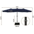 thumbnail image 6 of Mondawe 15ft Double-Sided Solar Patio Umbrella with Base (Included) Large Outdoor Umbrella with Solar Lights, 6 of 10