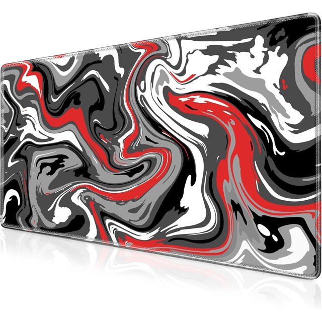 Large XXL Gaming Mouse Pad - 35.4x15.7 Inch, Extended Computer Keyboard Mat, Stitched Edges, Waterproof Mousepad for Gamer, Home & Office, Women