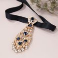 thumbnail image 1 of Corbata pequeña de diamantes metálicos para hombre, pajarita para vestido de boda, cuello de flores, corbata de cristal brillante para traje de caballero para niños, 1 of 4