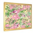 thumbnail image 2 of Designart 'Yellow Flowers, Tropical Foliage With Flamingo III' Modern Framed Art Print, 2 of 4