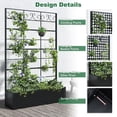 thumbnail image 3 of ANPOO Metal Raised Garden Bed with Trellis, 70.9"x47.2"x12" Outdoor Planter Box with Drainage Holes, Black Privacy Screen for Climbing Plants, Patio & Balcony, 3 of 8