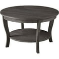 thumbnail image 3 of Convenience Concepts American Heritage Round Coffee Table 30" in Dark Gray Wood, 3 of 8