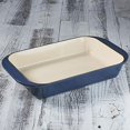 thumbnail image 2 of Cuisinart Cast Iron Roasting/Lasagna Pan, 14", Enameled Provencial Blue, 2 of 4