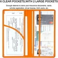 thumbnail image 4 of Car Registration and Insurance Holder  Premium Leather Registration and Insurance Card Holder vehicle Glove Box Car Organizer with Magnetic Shut for Cards Essential Document Driver Licens, 4 of 7