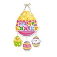 thumbnail image 4 of SDJMa Happy Easter Door Sign, Cute Cartoon Easter Bunny Rabbit Chick Egg Welcome Sign Door Hanger for Spring Easter Egg Hunt Party Home Porch Wall Decor (Assembly Required), 4 of 7