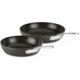 thumbnail image 1 of All-Clad Essentials Hard Anodized Nonstick Fry Pan Set 2 Piece, 8, 10,5 Inch Oven Broiler Safe 500F, Lid Safe 350F Pots and Pans, Cookware Black, 1 of 7