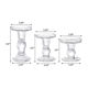 thumbnail image 2 of Candelabros de vidrio, candelabro cónico de pilar transparente, soporte para velas de cristal para mesa de comedor, 3 piezas, 2 of 8