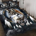 thumbnail image 3 of Juego de cama estampado con el atrapasueños de los indios americanos Wolf Mix, 3 of 4
