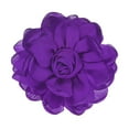 thumbnail image 1 of Broches y pines de flores de rosa Uxcell para mujeres, pines de solapa delicados de tela de satén, grandes clips de flores de camelia morados, 1 of 1