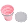 thumbnail image 3 of Foldable Water Bottle Silicone Retractable Cup Multifunctional Mug for Travel Outdoor SportsPink, 3 of 7