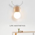thumbnail image 4 of Lámpara de pared creativa con cabeza de ciervo nórdica, material de hierro resistente y resistente a la corrosión, cuerpo de lámpara giratorio con capacidad de ajuste de 360°, bombilla recomendada:, 4 of 5