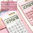 thumbnail image 4 of Tignapoo KK-320 Dual Power Solar Calculator with 8-Digit Display, Concave Buttons, and AG10 Battery in White, Pink, or Sky Blue, 4 of 6