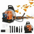 thumbnail image 2 of Backpack Leaf Blower Gas Powered - 63CC 665CFM 2 Cycle Backpack Gas Powered Leaf Blower, Grass Lawn Blower Air Cooling Gasoline Backpack Grass Blower, Backpack Snow Blower for Garden, 2 of 10