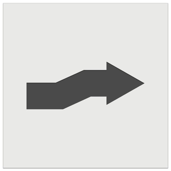 Cute Crooked Arrow Solid DIY Cookie Wall Craft Stencil - 3.5 Inch