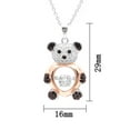 thumbnail image 4 of Panda Bear Necklace for Women Swing Stone Sterling Silver Cz Ginger Lyne Collection, 4 of 6