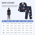 thumbnail image 4 of Balery Autumn Leaves With Blue Pijama para Hombre de Dos Piezas con Manga Larga, Conjunto de Dormir y Descanso Suave con Bolsillos-Small, 4 of 7