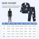 thumbnail image 4 of Balery Autumn Leaves With Blue Pijama para Hombre de Dos Piezas con Manga Larga, Conjunto de Dormir y Descanso Suave con Bolsillos-Large, 4 of 7