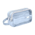 thumbnail image 2 of PYURTEP Large Capacity Pencil Case, Clear Portable Pencil Pouch, Cute Double-layer Zipper Pouch for Office Exam Home Use, 2 of 6