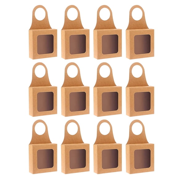 Wrapping Paper Category - Kraft Bottle with Window Foldable Hanging Paper for Decoration in Elegant Craft Packaging