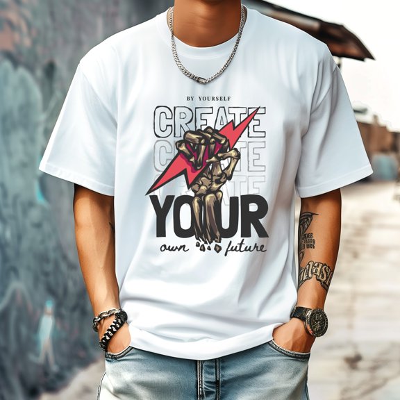 Men's T Shirt Round Neck Patterned Tee Summer New Sports Shirt Vintage Style Gift for Friends XS