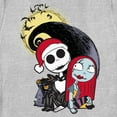 thumbnail image 2 of Women's The Nightmare Before Christmas Jack and Sally Christmas Portrait Graphic Tee Athletic Heather Large, 2 of 4