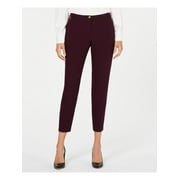 CALVIN KLEIN Womens Purple Pocketed Zippered Skinny Pants Petites Size: 4P