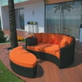 thumbnail image 5 of Modway Taiji Outdoor Patio Wicker Daybed in Espresso Orange, 5 of 5