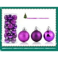 thumbnail image 4 of TanSiDing 24pcs Shiny Christmas Tree Bauble Ornaments - Durable Plastic Hanging Decor with Hanging Loop for Holiday Party & Home Decoration 4cm, 4 of 5