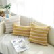 thumbnail image 4 of Bohemian pillowcase 12x20 sets, neutral stripe pillowcase, yellow cotton linen waist pillowcase, used for sofas and living rooms, 4 of 4