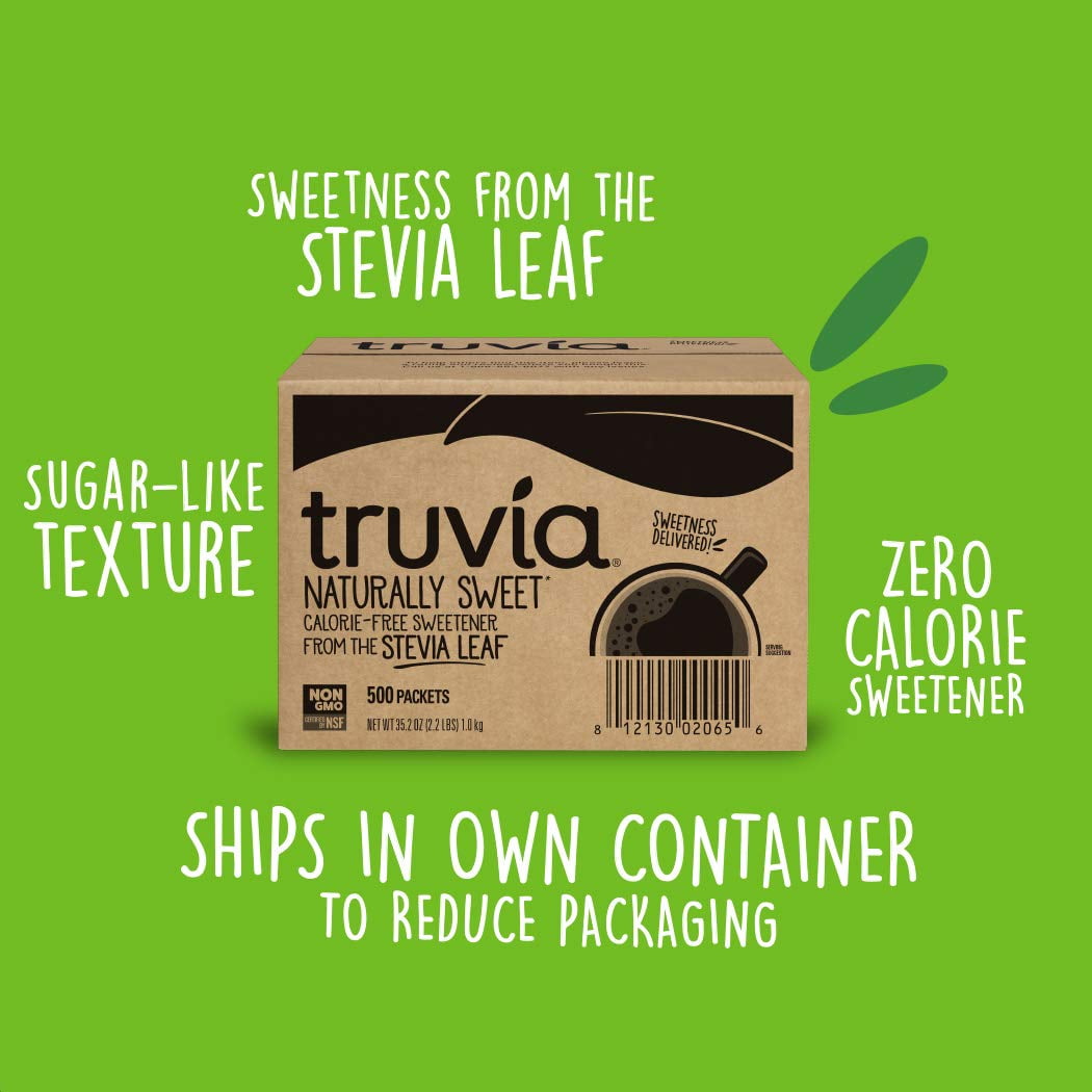 Truvia Natural Stevia Sweetener Packets, 35.25 Ounce, 500 Count (Pack of 1)