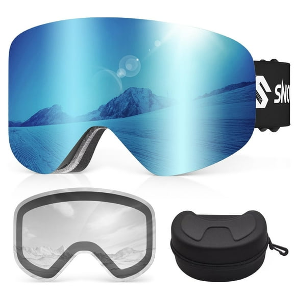 Gafas de esquí Snowalva sin marco con 2 lentes de esquí con imanes UV400