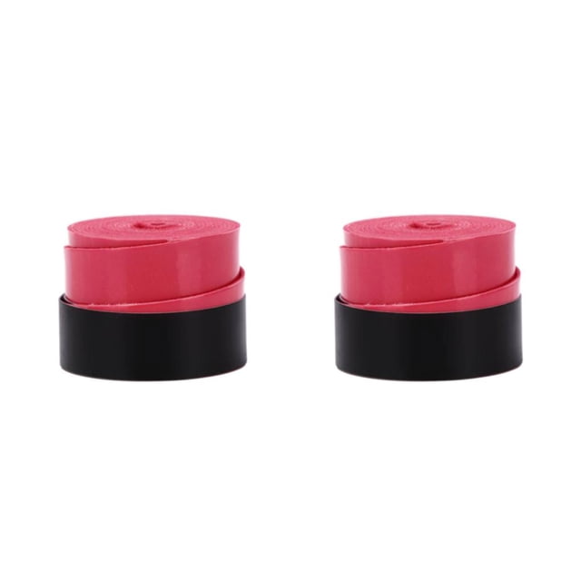 mmirethe Raquette de Badminton avec Technologie de Séchage Rapide - Ruban Adhésif Longue Durée Raquette Multi-Surfaces Rouge Rouleau pack 2ensemble