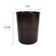 thumbnail image 4 of Mainstays 11.4 Litre Round Plastic Waste Can, Dark Wood Grain 1 Piece, 4 of 5