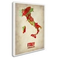 thumbnail image 2 of Trademark Fine Art "Italy Watercolor Map" Canvas Art by Naxart, 2 of 3