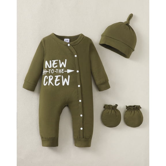 KIMI BEAR 6 Months Newborn Baby Boys Layette Set 12 Months Shower Gift 4-Packs Romper Pant Outfits Sets Layette Essentials 19 Pieces Letter Camouflage Print with Hats and Gloves Multicolor