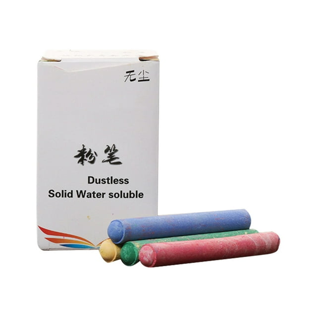 20 Pcs/Box - Teacher Blackboard Chalk Sticks,Dust Free Chalk Colorful Drawing Chalk for Office School Stationery