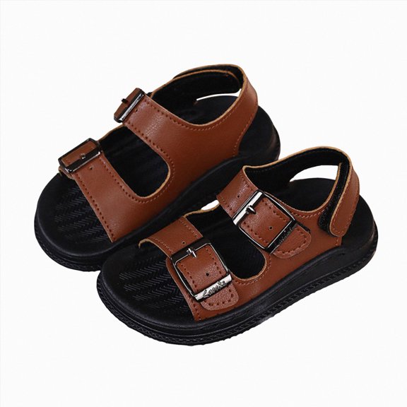 Ymyiu Girls' Sandals Kids Sandals - Lightweight Boys & Girls Sandals - Water-Resistant Girls & Boys Sandals Size 6.5(Coffee, Toddler 6.5)